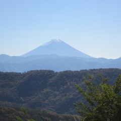 雲一つ無い空に富士山