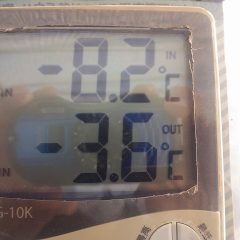 ビニールハウスの中でも－8.5℃まで下がっていました