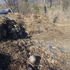 最後に石垣周辺の片付け作業