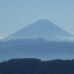 富士山に見守られながら今日の作業開始です