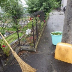 雨の止み間を利用して片付けました