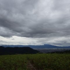 種蒔きが終わると空には雨雲が立ち込めていました